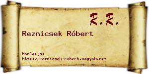 Reznicsek Róbert névjegykártya
