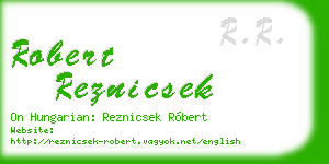 robert reznicsek business card